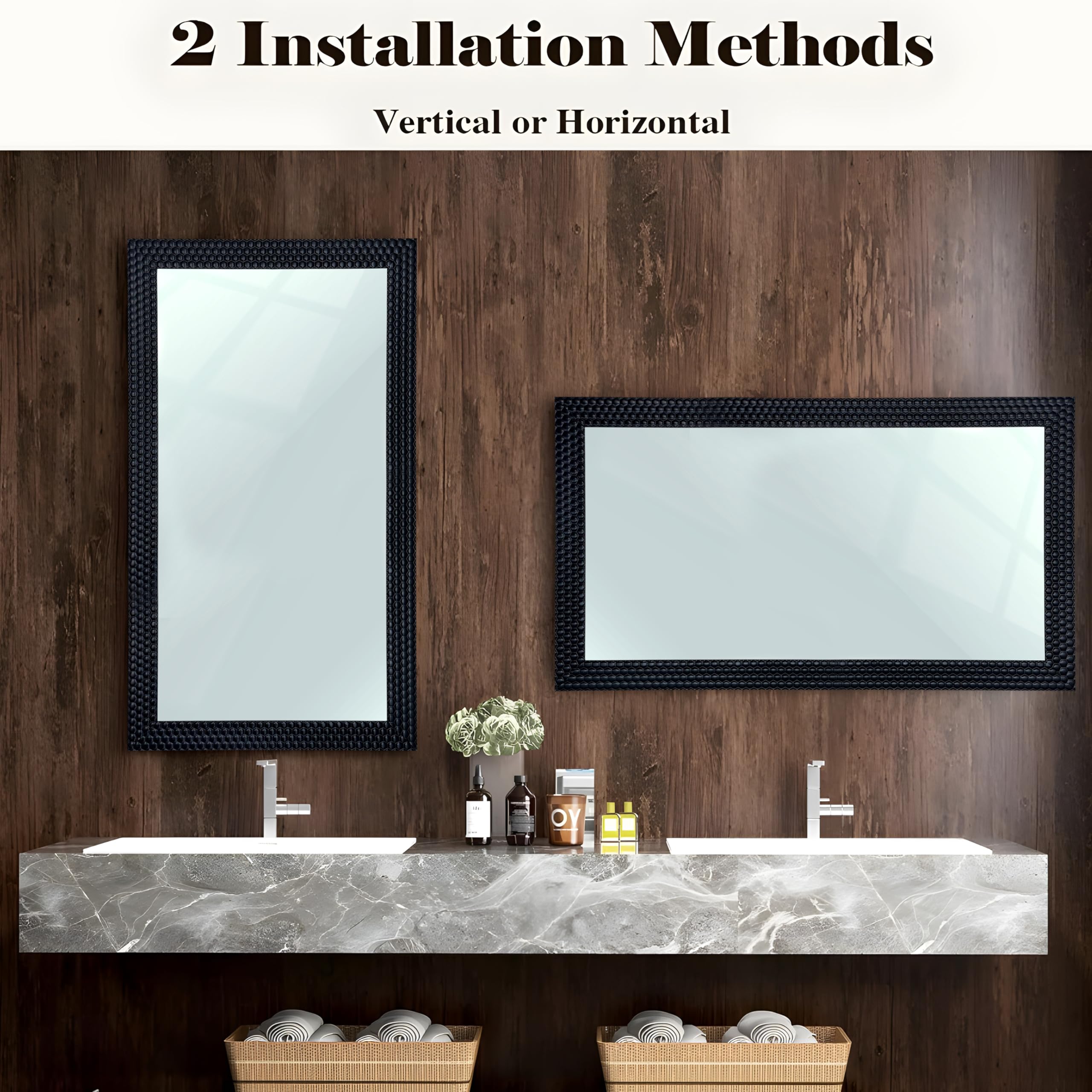 Buy Art Street Decorative Wall Mirror/Looking Glass Black Bar Flat