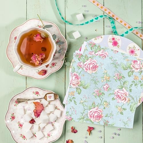 Miniatura 8 de Servilletas de papel de 20 unidades, 13 x 13 pulgadas, servilletas de papel de 3 capas para arte, cena, fiesta de té, servilletas desechables para