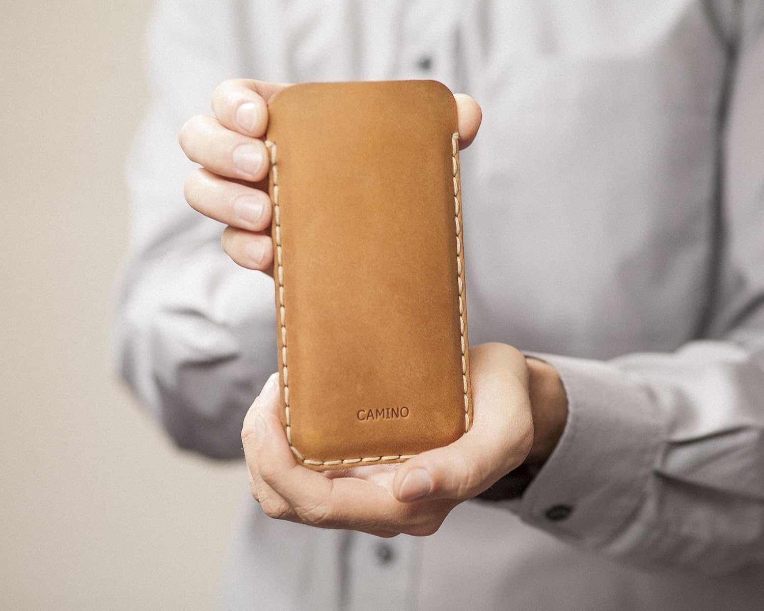 Personalized Leather Case for Sony Xperia, Hand Stitched Pouch