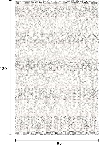 Miniatura 2 de MARTHA STEWART x SAFAVIEH MSR9606A - Alfombra hecha a mano de lana para sala de estar, comedor y dormitorio, 8 x 10 pies, color marfilgris