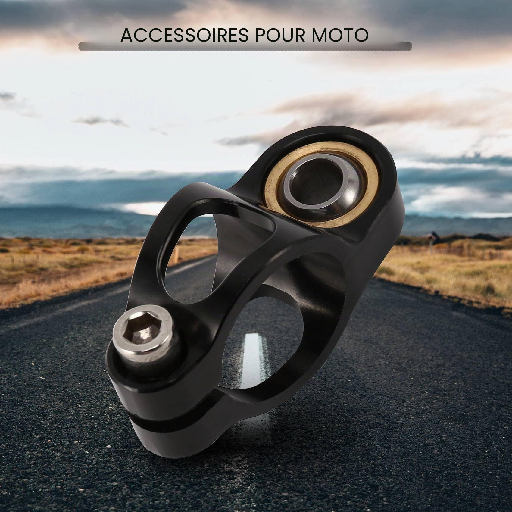 Stabilisateur universel de direction pour moto, amortisseur linéaire inversé, contrôle sécurisé CNC pour MT09 MT07 YZF R1 R6 Noir, 500082134A3