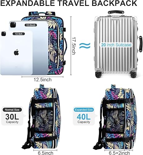 Miniatura 3 de HXLGMD Mochila de transporte, mochila de viaje para mujeres y hombres, aprobada por aerolíneas, tamaño de artículo personal, mochila casual de fin
