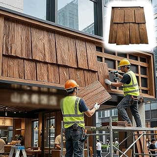 Stoßfeste Dachschindeln, Fliesen für Reparatur und Dekoration, Kunstholzmaserung, Shake für Zuhause, Haus, Werkzeugschuppen, einfach zu installieren