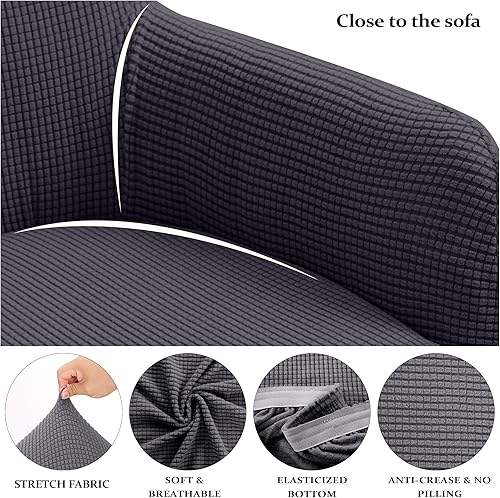 Miniatura 3 de TIANSHU Funda para silla de sala de estar, para comedor, sala de estar, oficina, recepción, funda antideslizante para silla de comedor (funda para