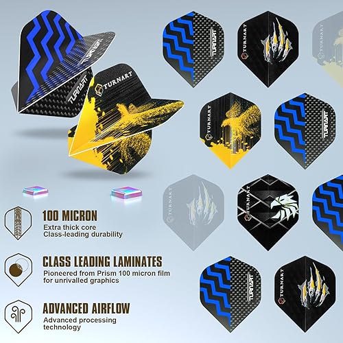 Vista 51 de Turnart Juego de dardos de punta de metal – Juego de dardos de punta de acero, dardos de metal profesionales, 12 piezas de 22/0.85 oz Pro Dardos