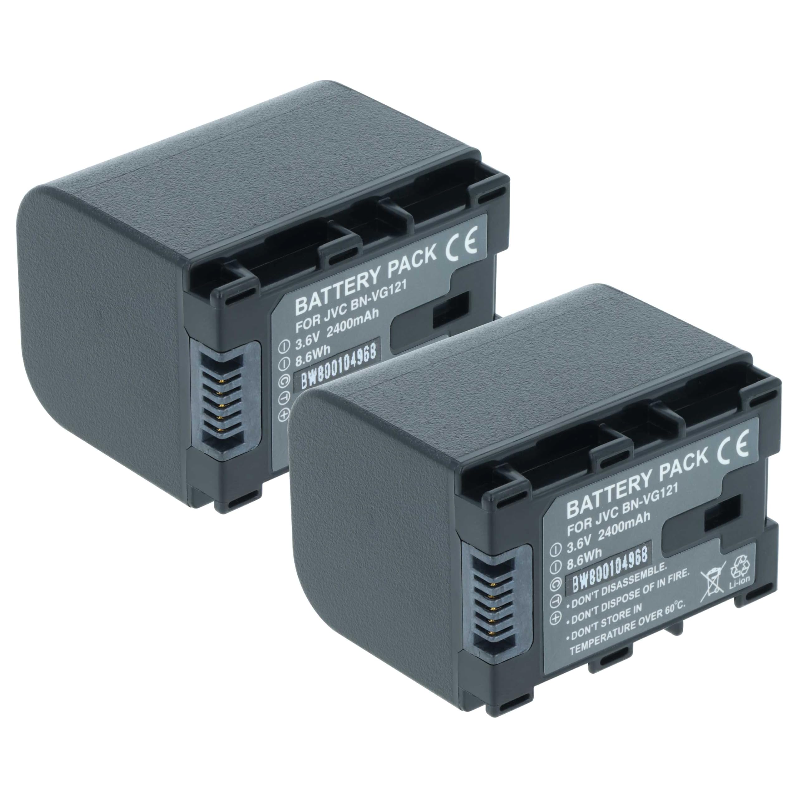 vhbw 2X Akku kompatibel mit JVC GZ-MS215SEU