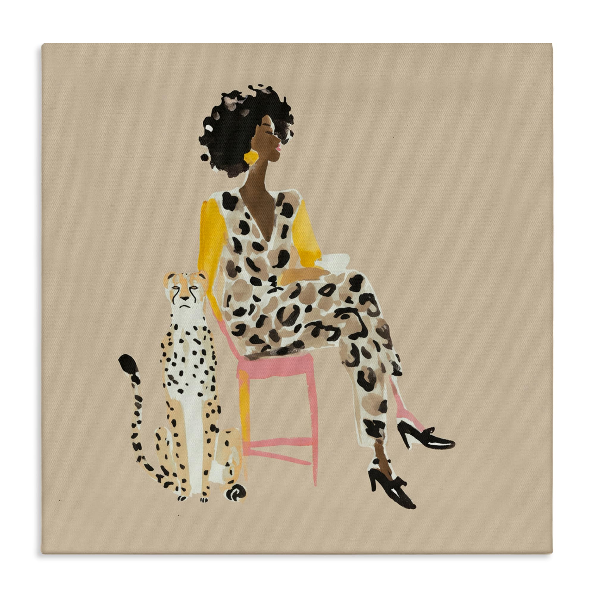Stupell Industries Unframed 'Savage Chic Glam With Leopard'| Canvas Art