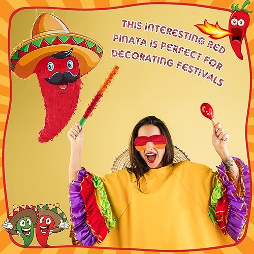 Vista 30 de Lewtemi Juego de 4 piezas de piñatas para revelación de género, incluye piñata de cuerda, confeti colorido, palito de piñata y venda para los ojos