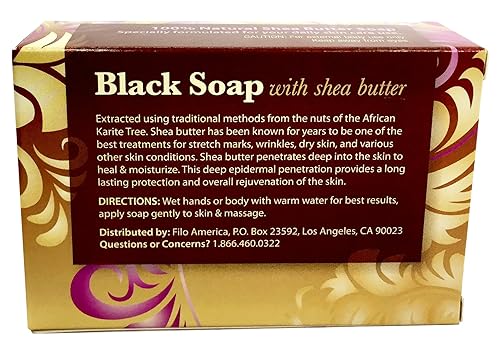 Miniatura 5 de Royal Jabón negro con manteca de karité 100% natural, el mejor tratamiento para estrías, arrugas y piel seca