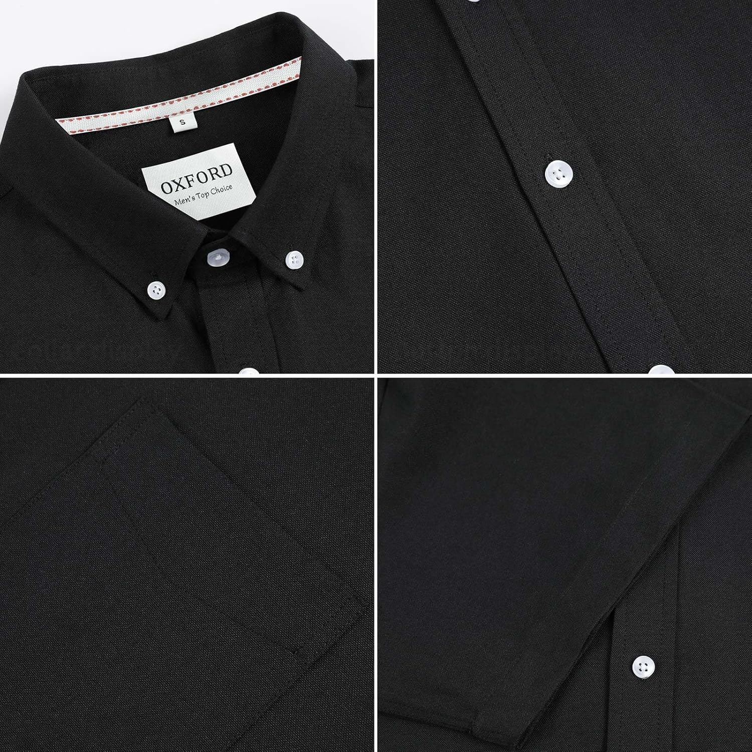 Men's Oxford Dress Shirt Short Sleeve Button Down Shirts Business Casual with Chest Pocket for Gifts - Image 5