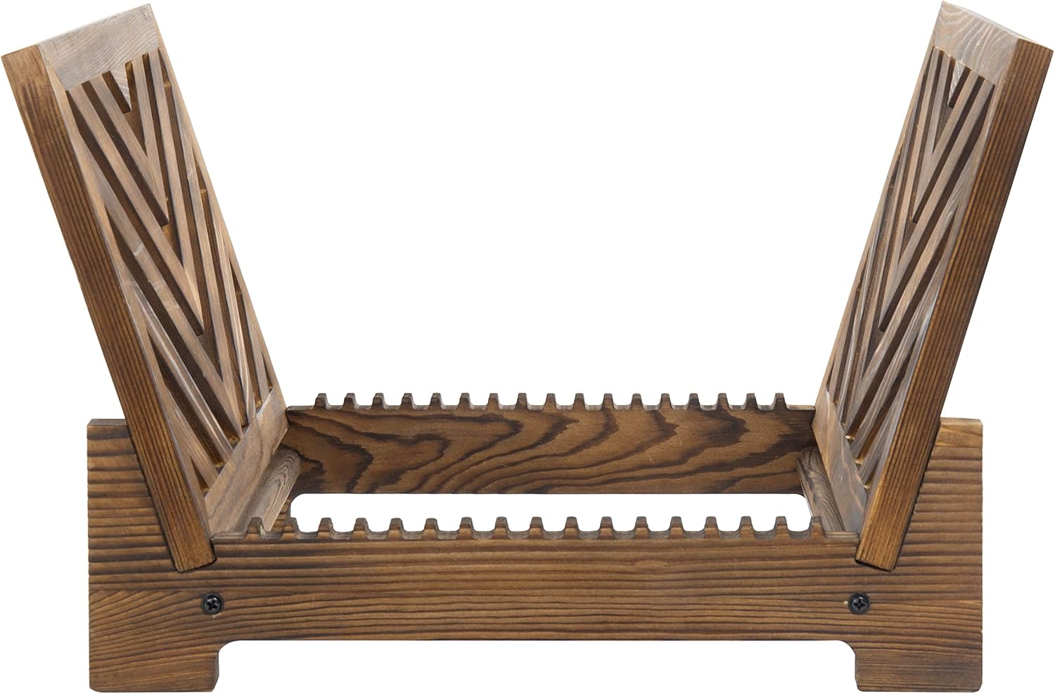 Flash Deals - 80% OFF MyGift Vintage Dark Brown Wood Vinyl Record Holder, LP Album Organizer Rack - Display up to 15 Album Sleeves