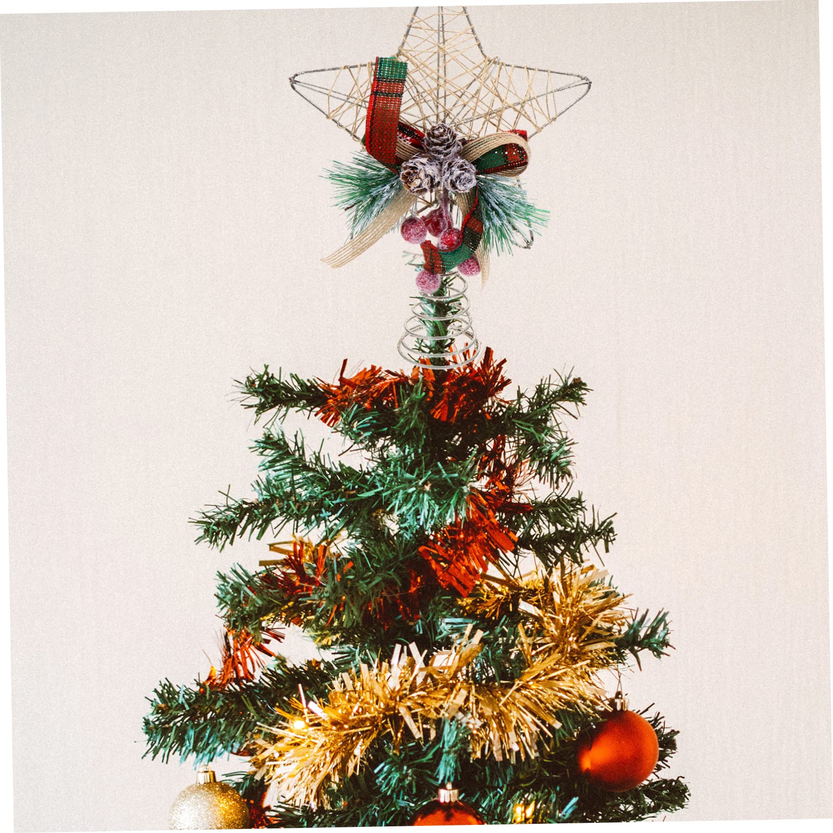 Cabilock 6 STK weihnachtsbaumspitze Stern Engel Christbaumspitze Weihnachten Neon Advent anhänger spriegel anhänger zurrösen ortgang Weihnachtsbaum-Anhänger Weihnachtsanhänger Stoff