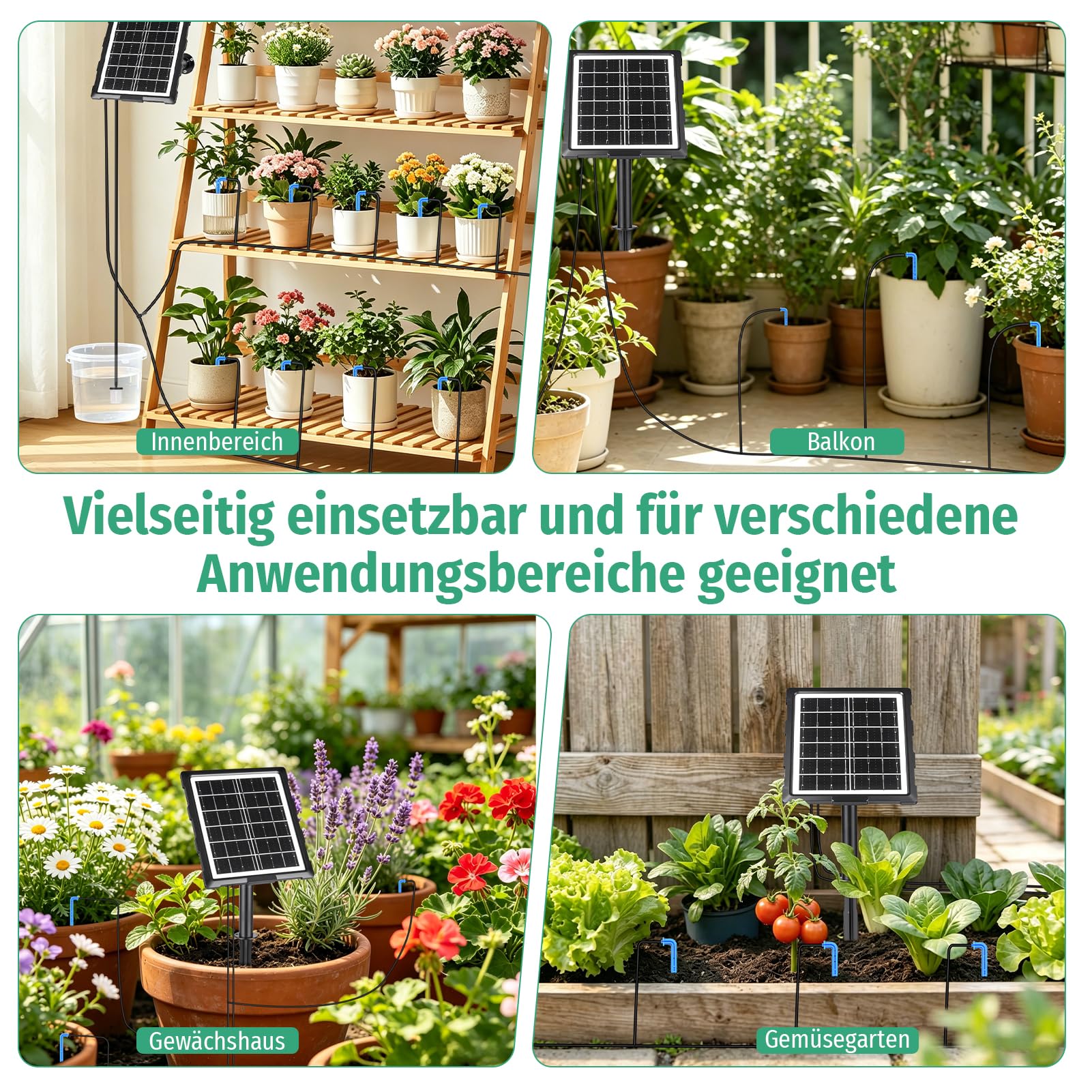Sistema de riego solar, 2026, sistema de riego automático para 20 plantas en maceta con 24 modos de temporizador, manguera de 20 m, para jardín, balcón, plantas, macetas al aire libre