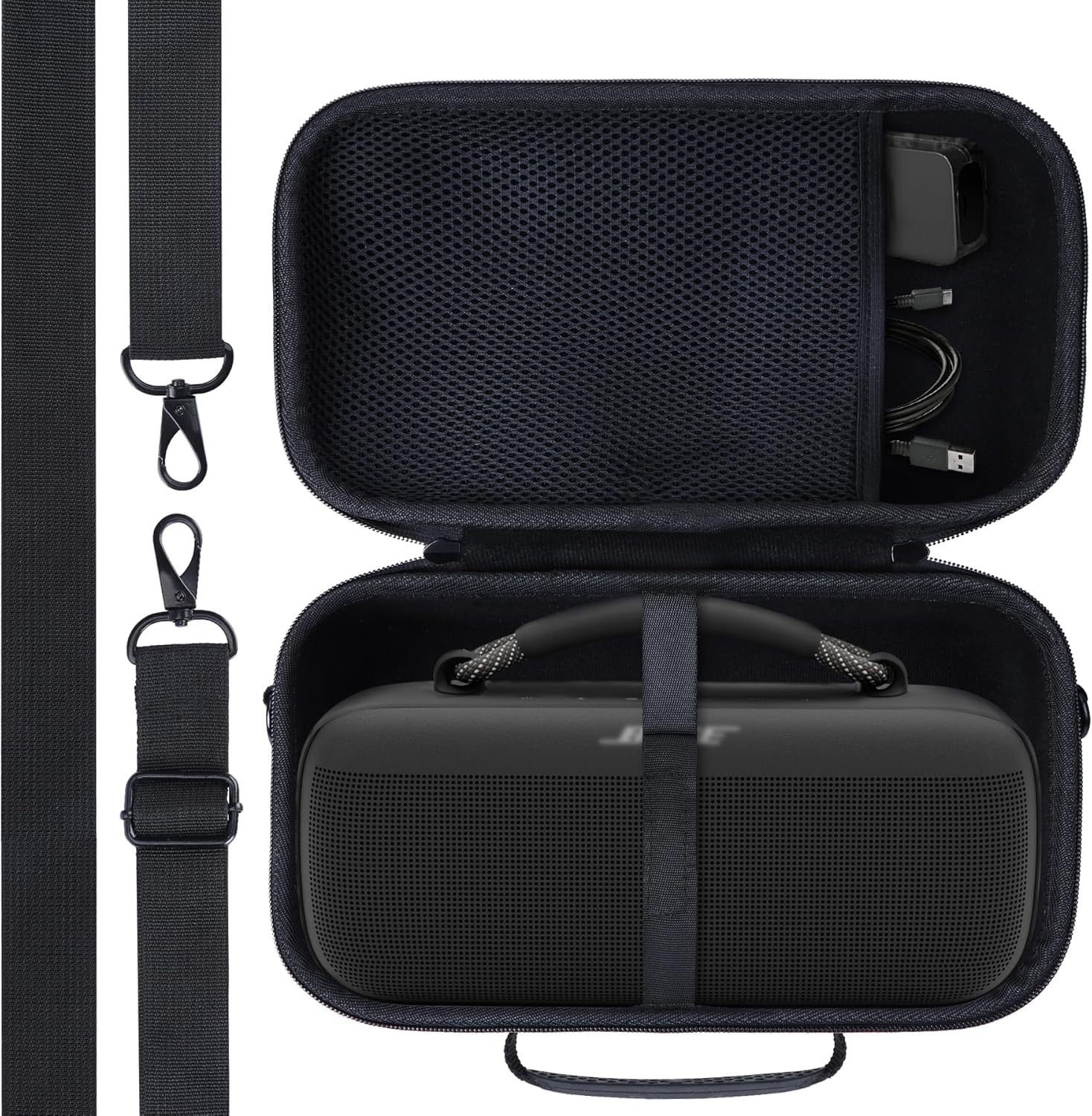 Lebakort Hard Case Compatible with Bose SoundLink Max Portable Speaker, Black Case