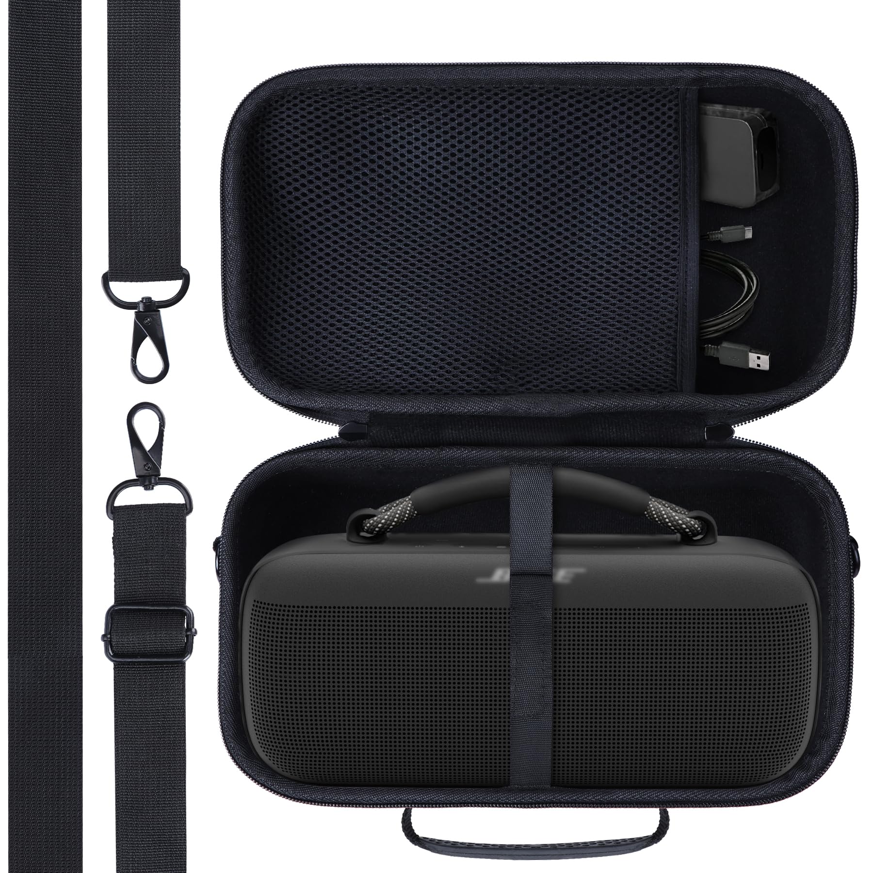 Hard Case Compatible with Bose SoundLink Max Portable Speaker, Black Case