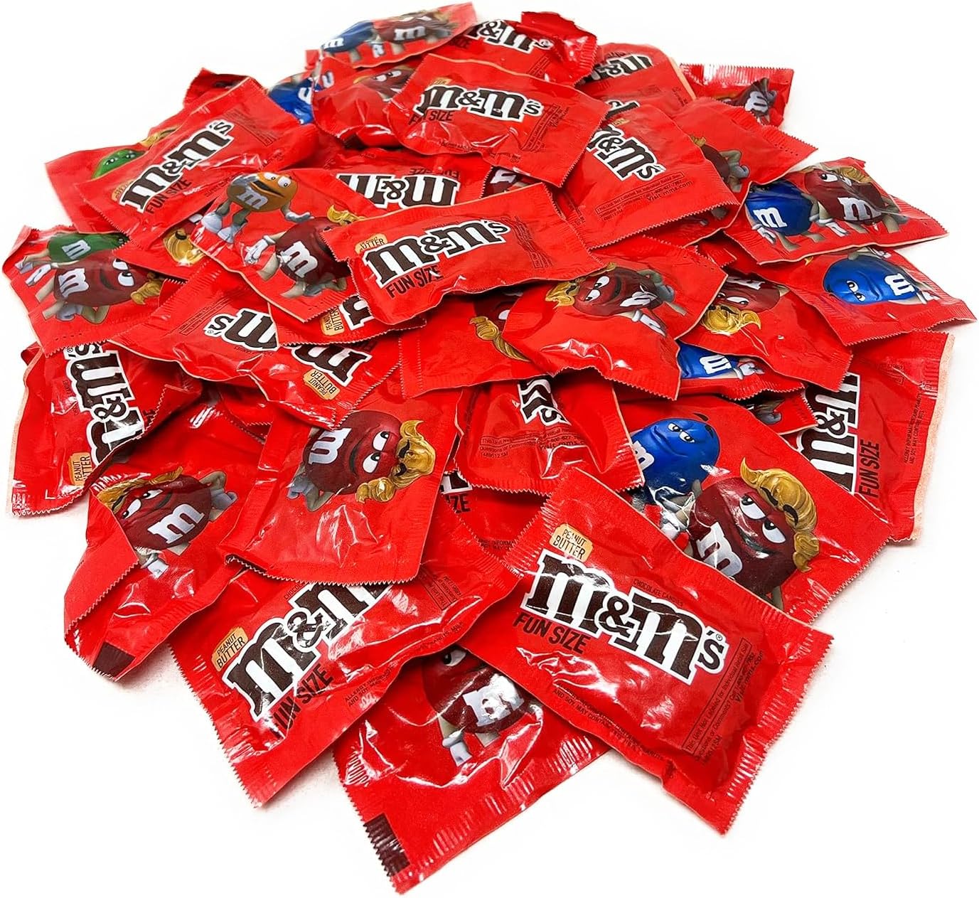 M n M's Peanut Butter Milk Chocolate Candy - 2 lbs Bulk Pack - Individually Wrapped Fun Size Candy for Freshness - Colorful Delicious Sweets for Kids, Adults, Pantry, Office & Birthdays