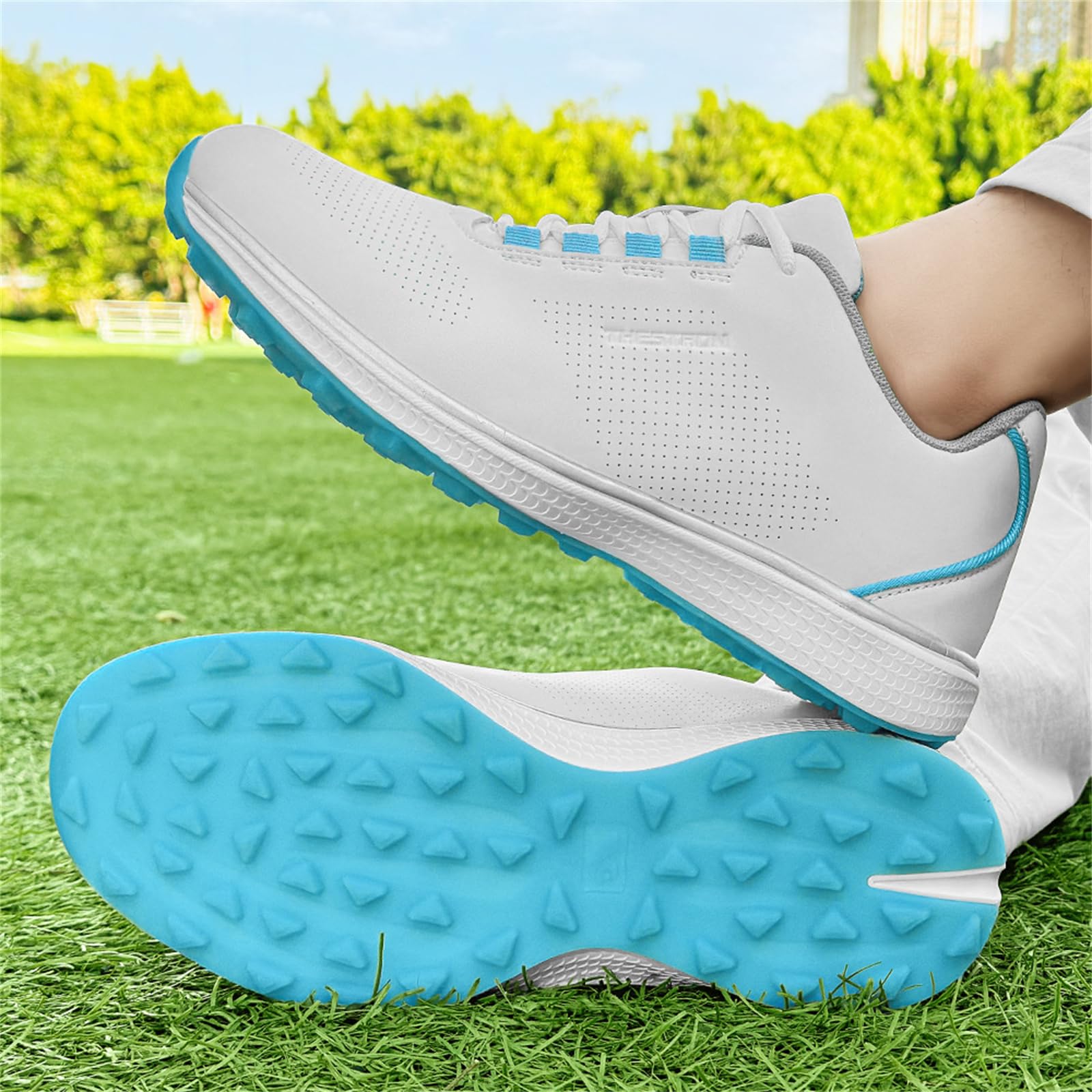 JiuQing Zapatos De Golf para Mujer Profesionales para Exteriores Sin Clavos para Caminar Entrenar Viajar Ligeros