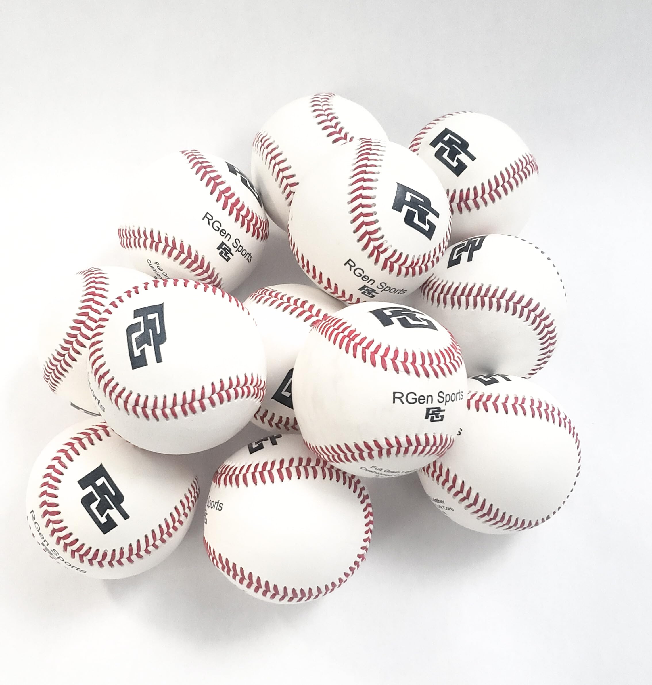 Pelotas de béisbol RGHG | Pelotas de béisbol premium para la escuela secundaria - A partir de 14 años | Alta durabilidad | Cuero de grano completo de alta calidad