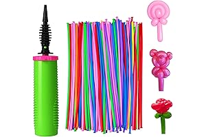 100 Pcs 260 Qualatex Balloons with Pump Kit