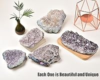 Vista 4 de JIC Gem Cúmulo de Amatista Recubierto de Titanio Large Angel Aura Geoda de Cristal Druzy Espécimen de Decoración para el Hogar 1 pieza 0.66-1.1 lb