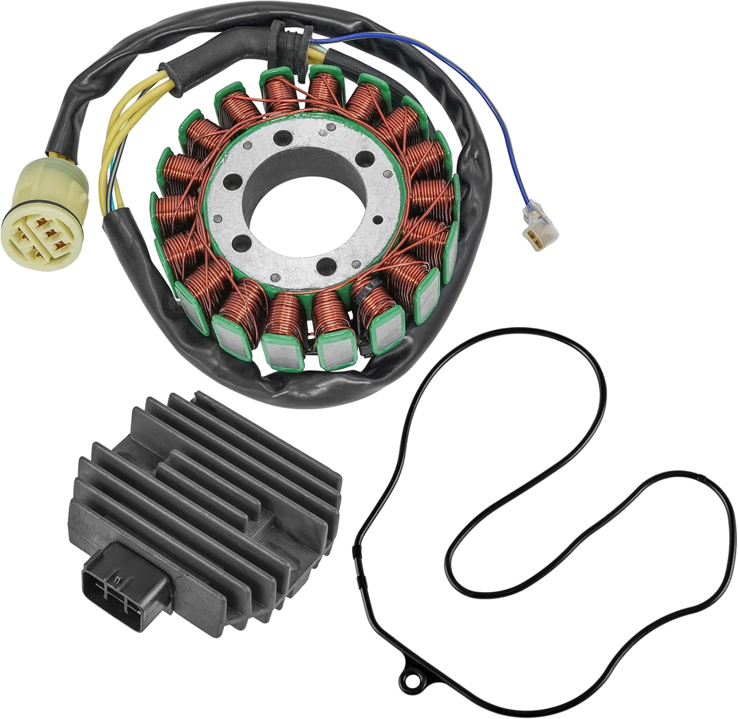 Caltric Stator and Rectifier with Gasket Compatible with Honda Foreman Rubicon 500 TRX500FA 2001-2014