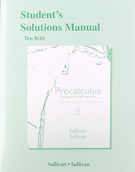 Precalculus Concepts Through Functions: A Unit Circle Approach