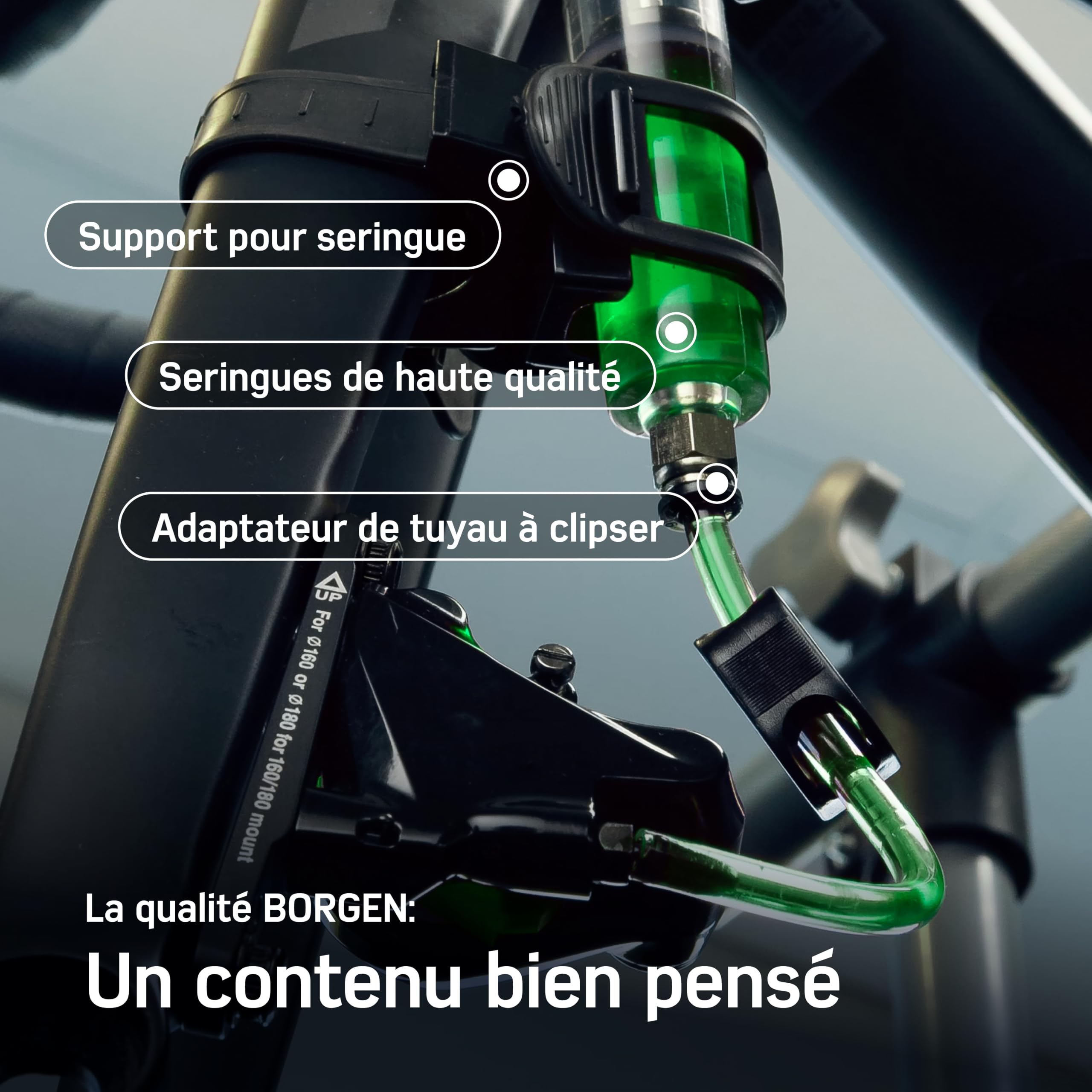 Borgen Kit de Purge Pro pour Frein à Disque SRAM Maven & DB vélo – kit Purge Frein sram avec Instructions, 100 ML d'huile minérale, pour SRAM Maven, DB4, DB6 et DB8