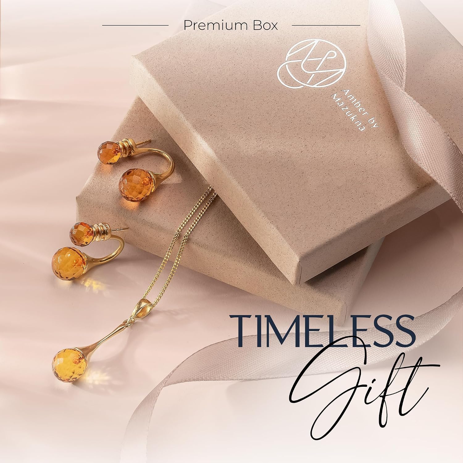 Natural Baltic Amber Pendant for Women – Teardrop Faceted Necklace with Gold-Plated Sterling Silver Chain, Lightweight 18-Inch Jewelry Gift for Everyday Elegance