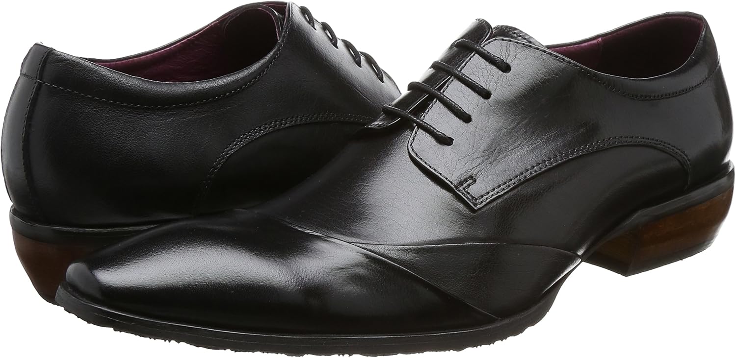 Bump N' Grind(バンプアンドグラインド) Men's Leather Business Shoes, Black (Black 19-3911tcx), 8.5