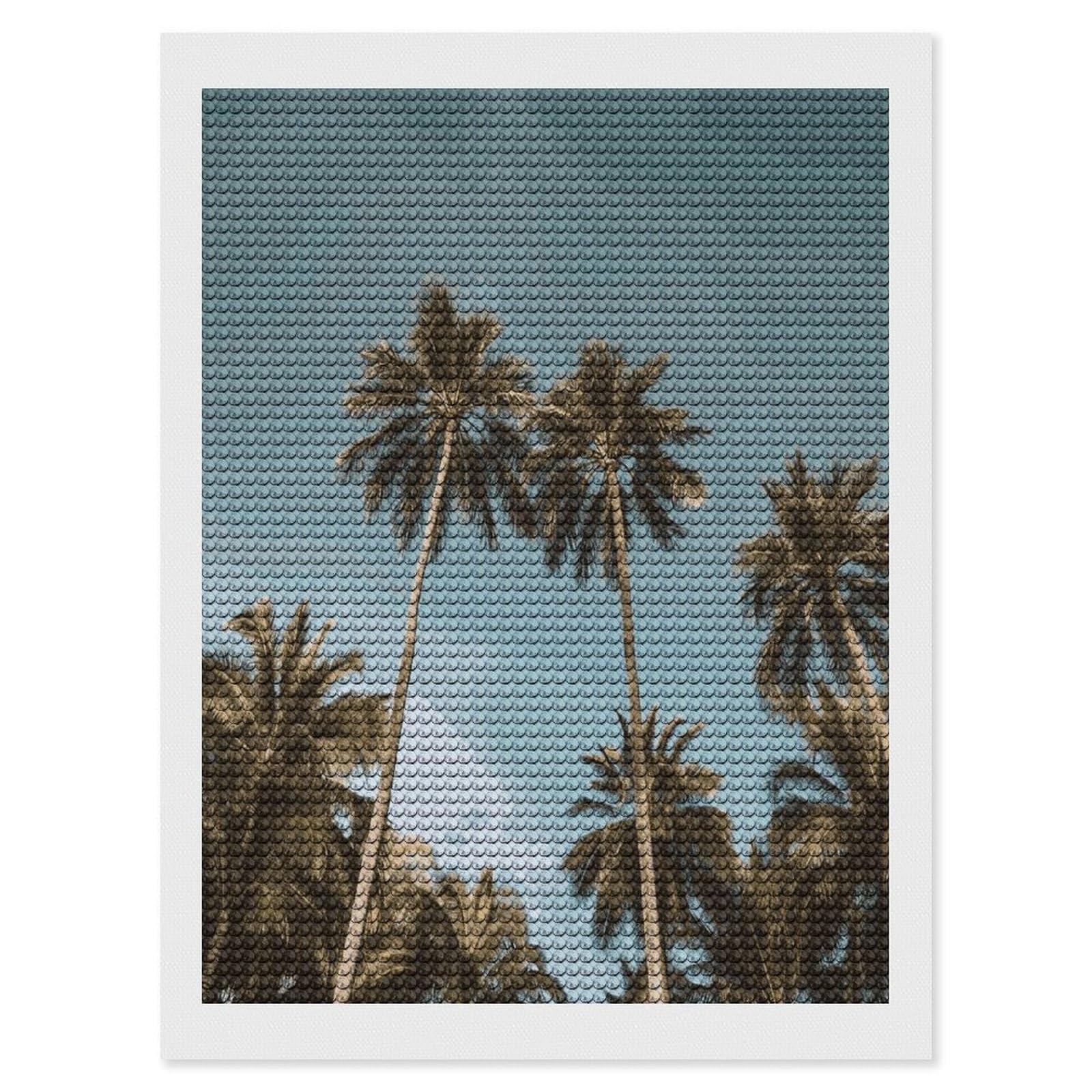 LDGSUPH Tall Tropical Palm Trees Diamond Painting Kits for Adults Paint with Diamond Pictures Art DIY Full Drill Diamond Dots Painting Personalized Diamond Photo for Home Wall Decor Gift 12"x16"