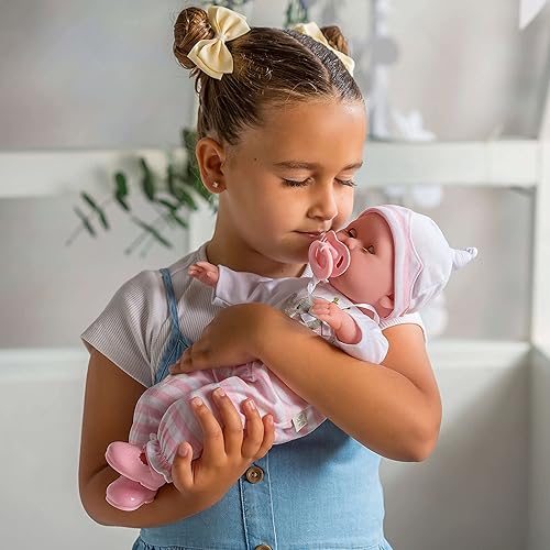 Miniatura 5 de Muñecos bebé gemelos de cuerpo blando de Berenguer Boutique 15 pulgadas rosado set de regalo