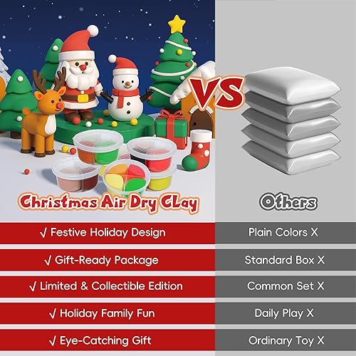 Miniatura 7 de Arcilla seca al aire, 12 cajas de arcilla para modelar para niños, manualidades, juguete de regalo, kit de arcilla seca al aire para niños y niñas
