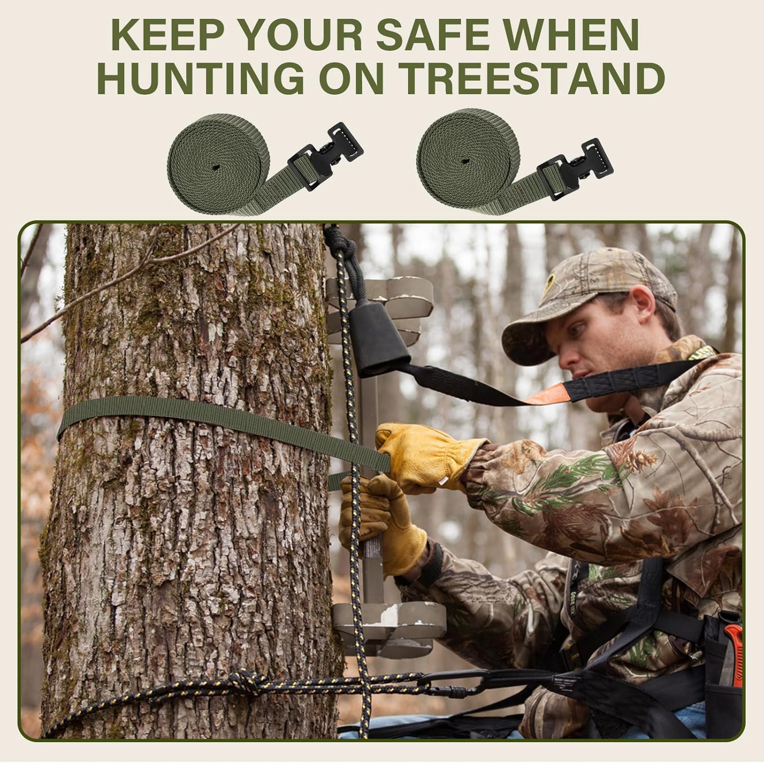 Treestands Utility Straps for Summit Tree Stand, Pair of Climbing Stand Stabilizer Strap for Summit Openshot Climber, Viper Tree Stand - Image 7