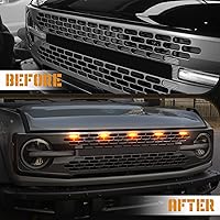 Vista 4 de 5 luces LED delanteras para parrilla compatibles con accesorios Ford Bronco 2021 2022 2023 2024 2/4 puertas Badlands Wildtrak Everglades y primera