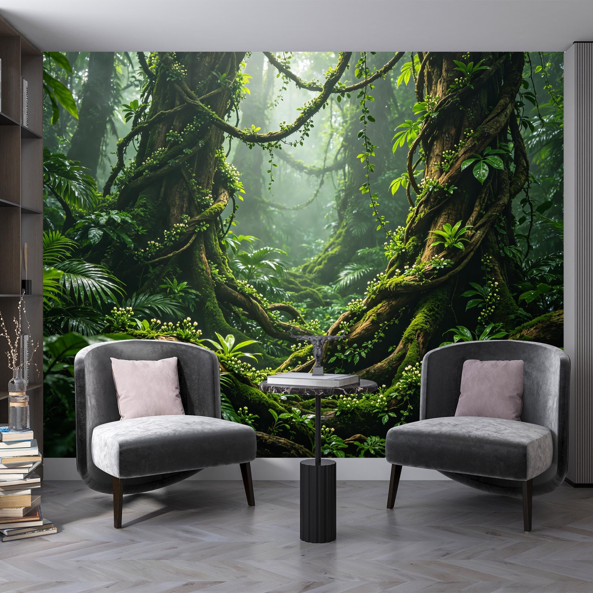 Papier Peint Forêt Arbre De Vie Fresque Intissée Panoramique 3D 600 Cm