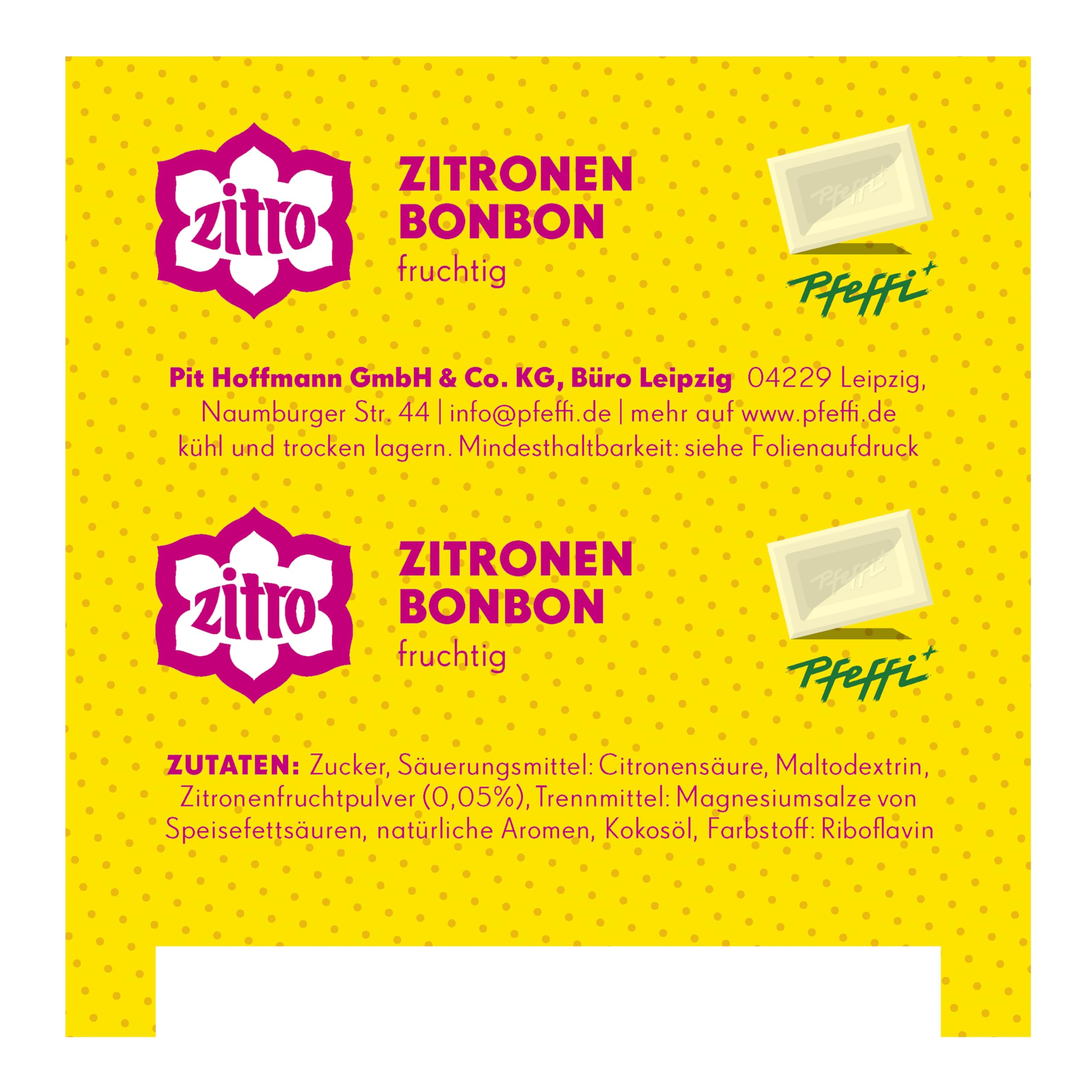 Zitro Zitronenbonbon 100er, 1er Pack (100 x 10 g)