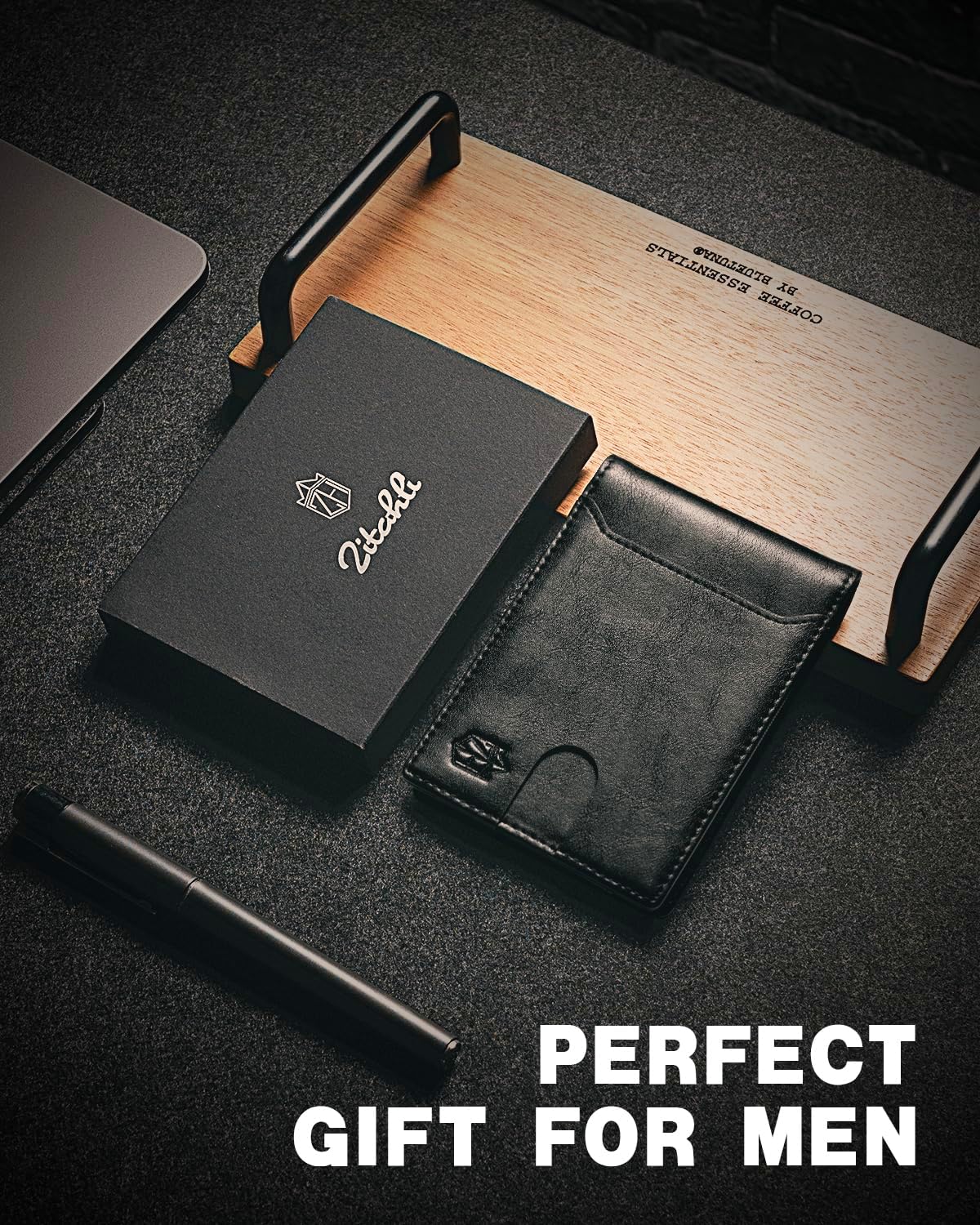 Zitahli Slim Wallets for Men - Leather Money Clip Mens Wallet - RFID Blocking Front Pocket Bifold Wallet - Minimalist Credit Card Holder with Gift Box - Image 5