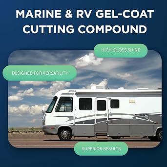3D Marine & RV Finishing Polish Removes P2000 Grit Scratches, Oxidation & Swirls, High-Gloss Gel Coat Shine, No Fillers, Low-Dust Formula, 32oz