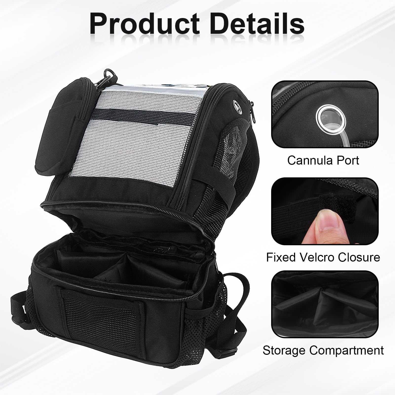 Tragbarer Sauerstoffkonzentrator Rucksack Reisetasche für Sauerstoffgerät Kompatibel mit Inogen One G3 G5 G6,Rove 6,Ultra leichte Sauerstoffmaschine Tragen Mesh Tasche für Reisen im Freien