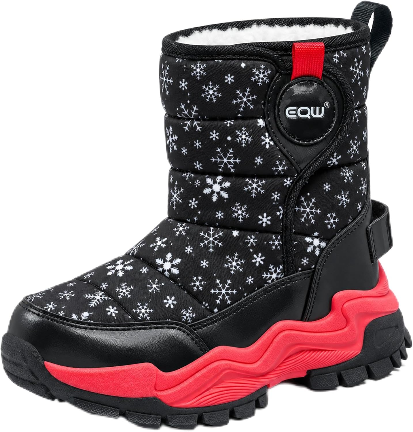 EQW Kids Snow Boots for Boys Girls, Water-Resistant Warm Winter Boots