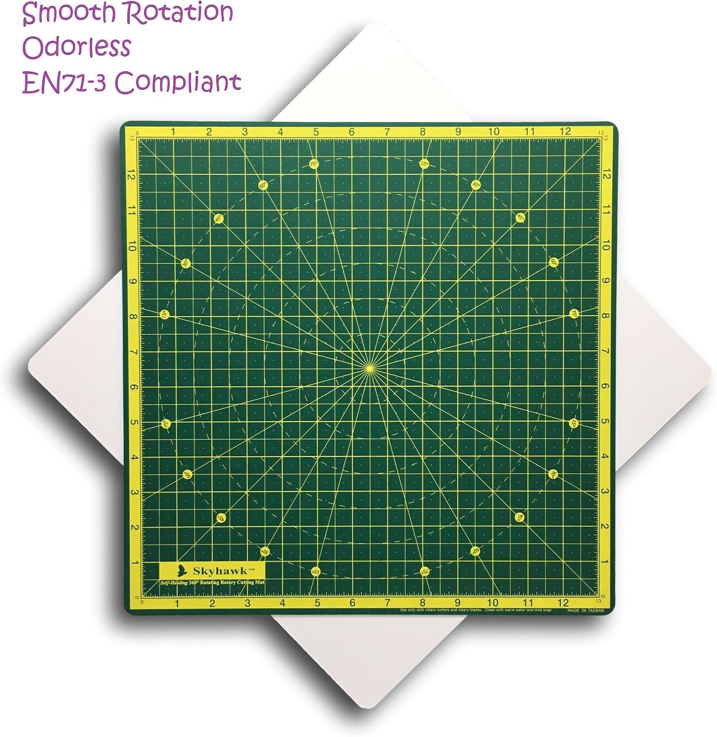 Skyhawk Self-Healing 14-Inch-by-14-Inch 360° Rotating Cutting Mat (13" grid)