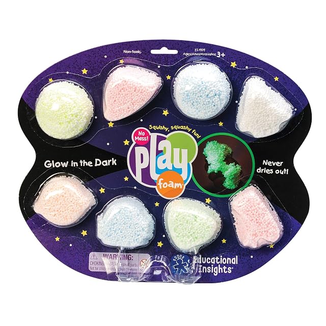Learning Resources Pack de 8 Unidades de Espuma para Juegos Playfoam fosforescente
