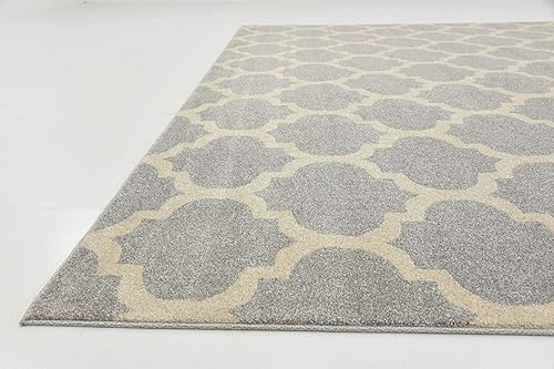 Vista 261 de Unique Loom Trellis Collection - Alfombra estilo marroquí de enrejado gris oscuro (8' 0 pies x 11' 0 pies)
