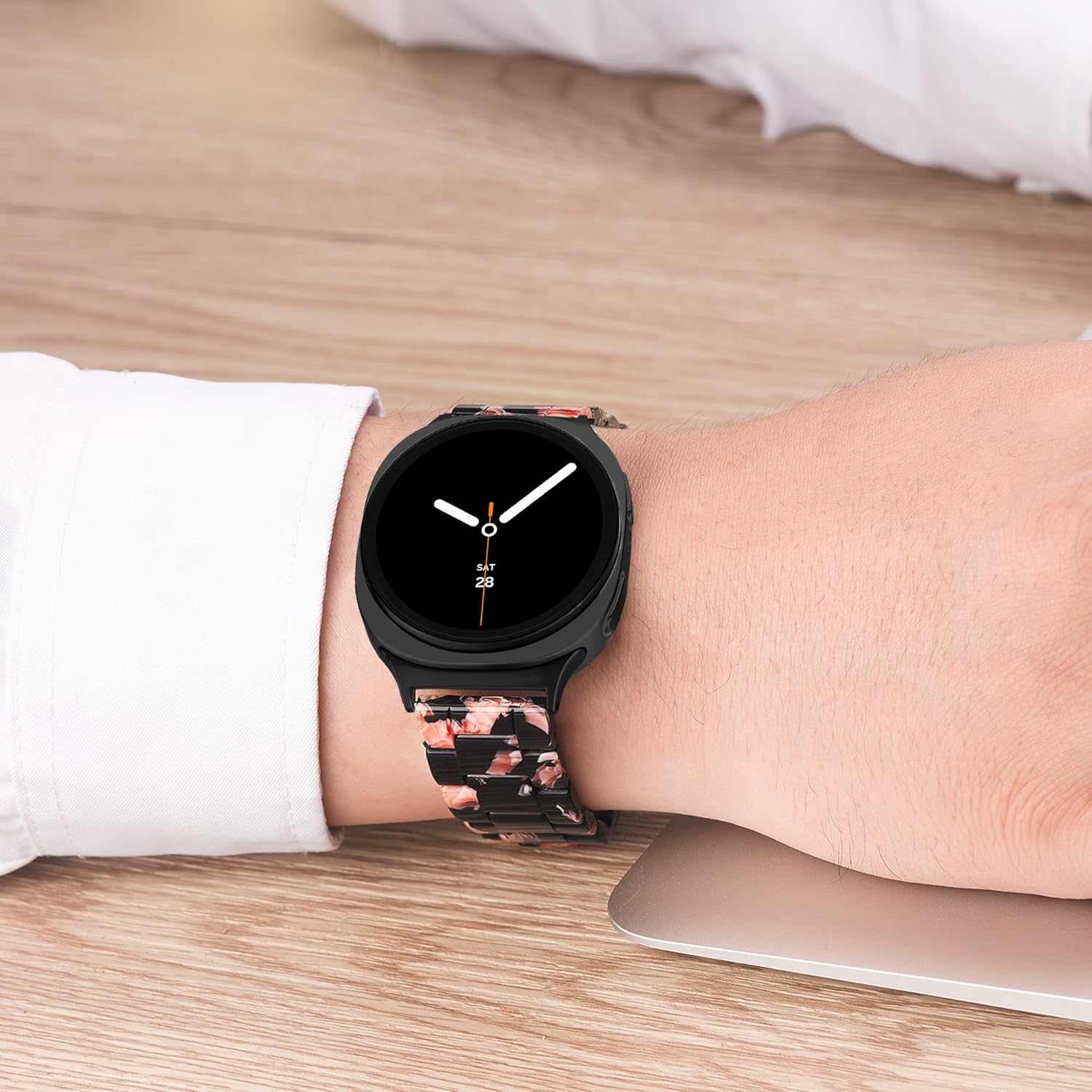 YGTIECS Resin Strap Only Compatible with Samsung Galaxy Watch 8 Band 40mm 44mm, for Galaxy Watch 8 Classic Band 46mm, 20mm Soft Resin Replacement for Samsung Watch 8 Bands/Watch 8 Classic Band