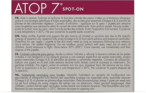 Miniatura 2 de Dermoscent ATOP 7 spot-on - Perros medianos de 22 a 45 libras - Cuidado calmante para pieles sensibles, secas y con picazón o piel propensa a