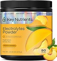 Vista 12 de KEY NUTRIENTS - Polvo de electrolitos multivitamínico sin azúcar - Polvo de electrolitos de limonada rosa fresca - Suplemento de resistencia