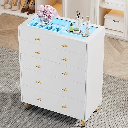 5 Drawer Dresser for Bedroom, 30.7" W x 38" H