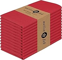 Vista 36 de Native Fab Blue Cloth Napkins, 4 Pack, 100% Cotton, 17x17 Inches, Heavy Duty, Soft Texture, Quick Drying, Great for Spring Holidays, Family