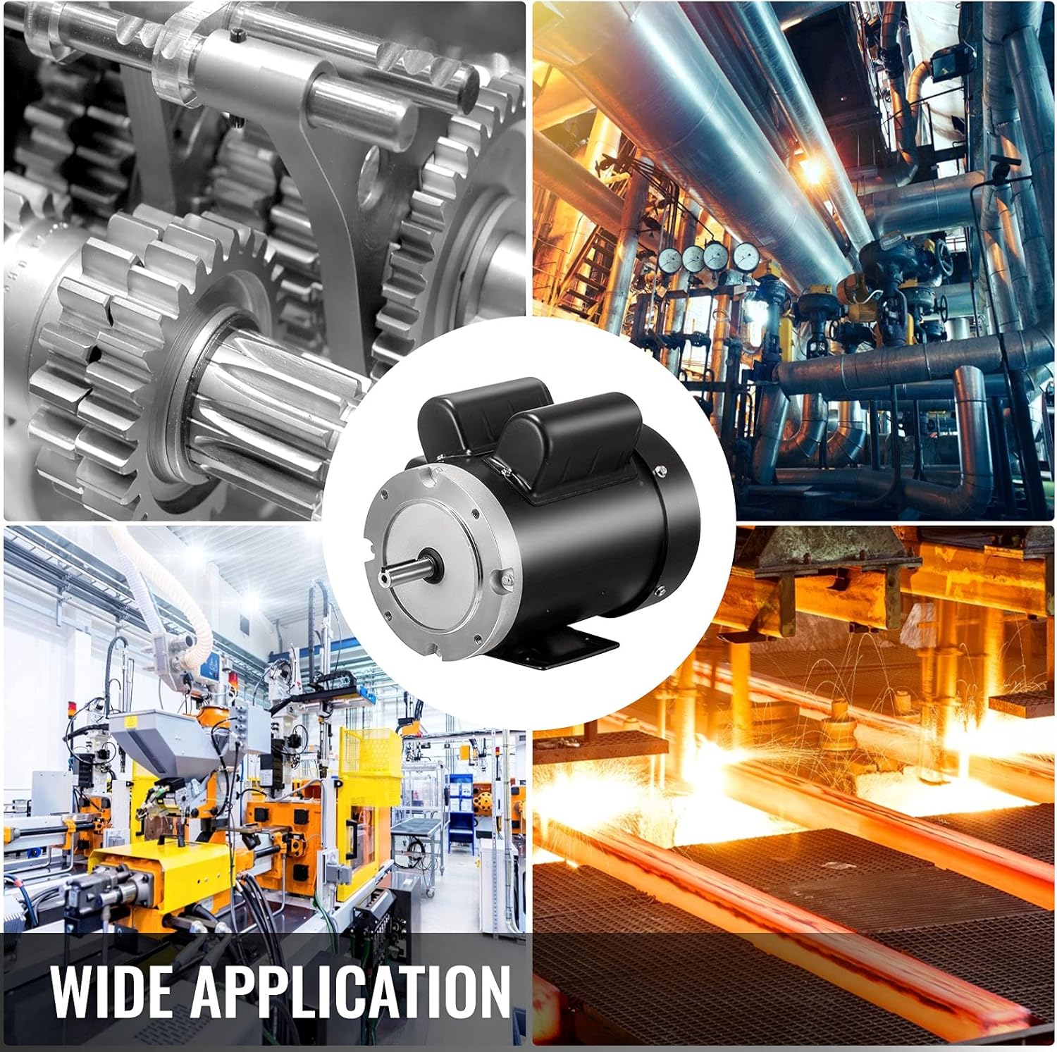 Buy VEVOR Electric Compressor Motor, 1.5 HP, Rated Speed 3450 RPM