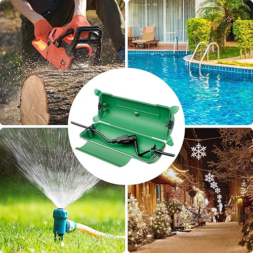 Miniatura 7 de Flemoon Cubierta de seguridad para cable de extensión para exteriores con carcasa grande y sello impermeable IP44, caja eléctrica resistente a la